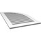 Ekena Millwork Quarter Round Top Right Surface Mount PVC Gable Vent w/ 3-1/2"W x 1"P Standard Frame, 26"W x 42"H GVPQR26X4201SF - alternate 2